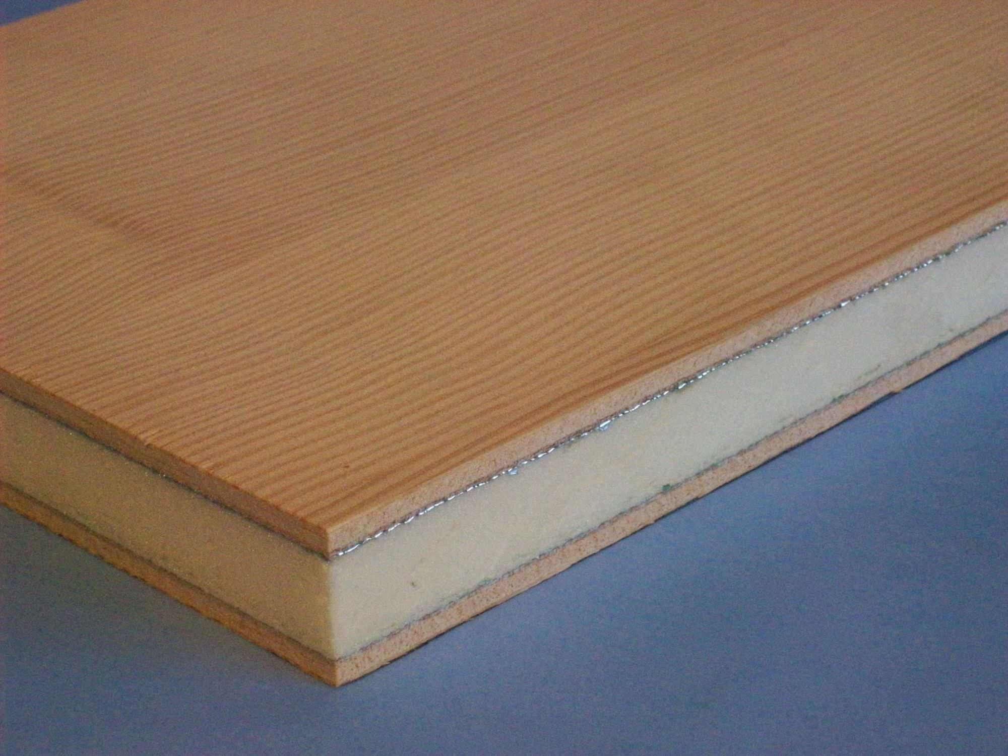 Pannello sandwich per isolamento termico / in schiuma / in legno ...