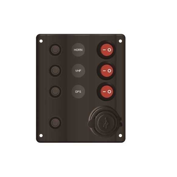 Plafoniera Barca Con Interruttore : Quadro elettrico per barca con porto usb bku aaa world
