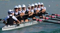 barca da canottaggio : otto di coppia da competizione (con timoniere) F41 Filippi