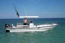 barca da pesca sportiva : barca open fuoribordo side consolle (T-Top) 240 LAGOON AussieCat