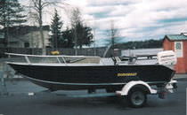 barca da pesca sportiva : barca open fuoribordo side consolle (in alluminio) 16 Duroboat