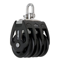 bozzello triplo con grillo girevole per barche a vela (&oslash; max. cima : 12 mm) PBB 50 - SWL = 700 KG Seld&eacute;n