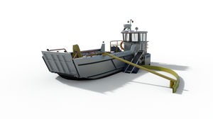 chiatta da lavoro / nave antinquinamento / entrobordo