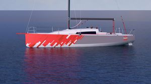 barca a vela da regata e crociera / con poppa aperta / a doppio timone / con bompresso