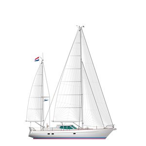 sailing-yacht da crociera / con poppa aperta / in alluminio / ketch