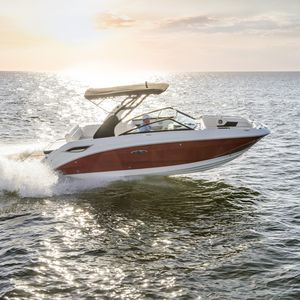 deck boat entrobordo / max. 14 persone / con prendisole / con T-top