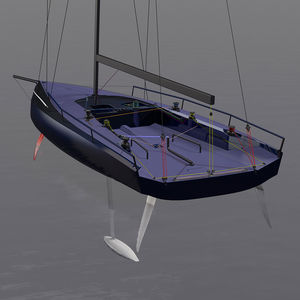 monoscafo / da regata / con poppa aperta / con foil