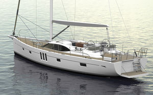 sailing-yacht da crociera / con deck saloon / con bompresso / con doppio timone a ruota