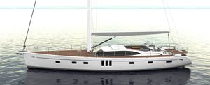 sailing-yacht da crociera / con pozzetto centrale / con 3 cabine / con bompresso