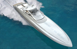 motor-yacht rapido / open / in composito / con scafo planante