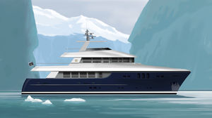motor-yacht per spedizione / explorer / raised pilothouse / con scafo dislocante