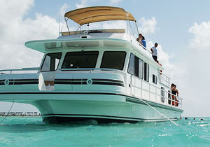 barca a motore house-boat entrobordo / fluviale