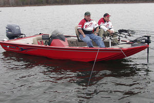 crappie boat fuoribordo / con console laterale / da pesca sportiva
