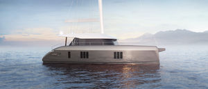 catamarano / da charter / con poppa aperta / con fly
