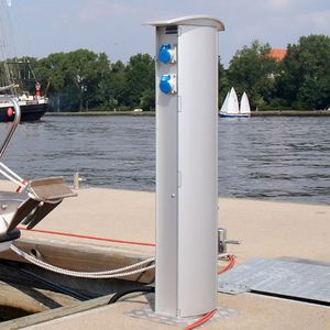 colonnina di distribuzione elettrica / di distribuzione di acqua / per pontile / a moneta