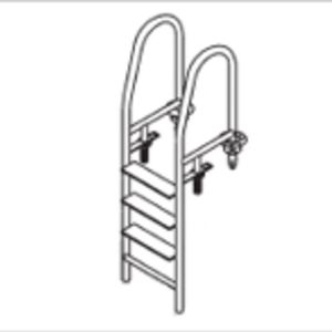 scaletta per pontile / fissa / da bagno / manuale