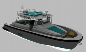 motor-yacht da crociera / lobster / in fibra di vetro / dislocante