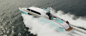 super-yacht da crociera / hard-top / in carbonio / dislocante
