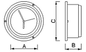 barometro analogico / in acciaio inossidabile