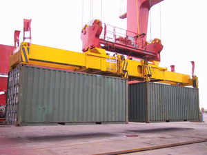 spreader per portainer di scarico / per portainer di impilamento / per contenitori / telescopico