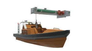 gruetta per nave / idraulica / telescopica