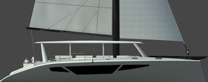 catamarano / da charter / con poppa aperta