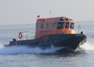 barca per trasporto equipaggio entrobordo a idrogetto / in alluminio