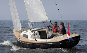 barca a vela tradizionale / con poppa aperta / in legno / con 1 cabina
