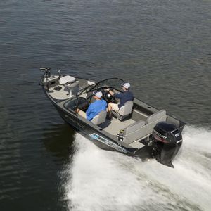bay boat fuoribordo / con console laterale / da pesca sportiva