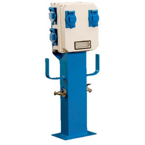 colonnina di distribuzione elettrica / di distribuzione di acqua / con illuminazione incorporata / per pontile