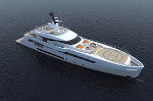 mega-yacht da crociera / raised pilothouse / in alluminio / con 8 cabine