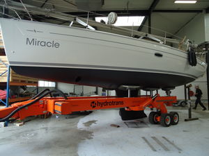carrello per varo / per movimentazione / per barca a vela / idraulico