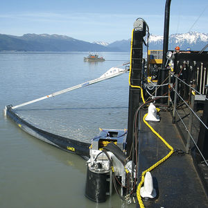 skimmer per idrocarburi con braccio spazzola / per nave