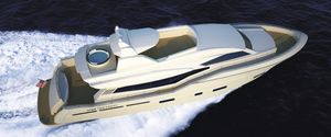 motor-yacht da crociera / con fly / in acciaio / con scafo planante