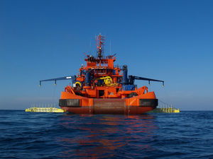 gru per nave / con braccio articolato / di bordo