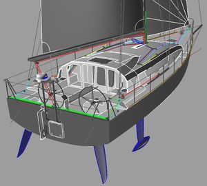 barca a vela da crociera rapida / da regata d'altura / con 2 o 3 cabine / a chiglia retrattile