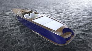 runabout elettrico / con dual console / in legno / tradizionale