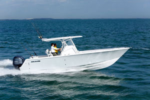 barca open fuoribordo / bimotore / da pesca sportiva / con T-top