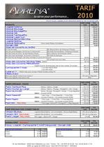 ADRENA price list 2010