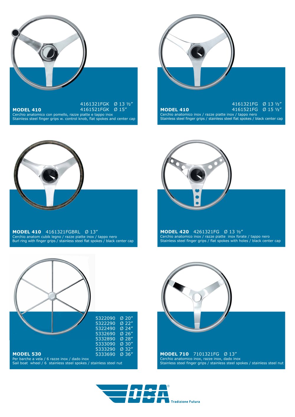 Catalogo volanti inox - OBA Tradizione futura