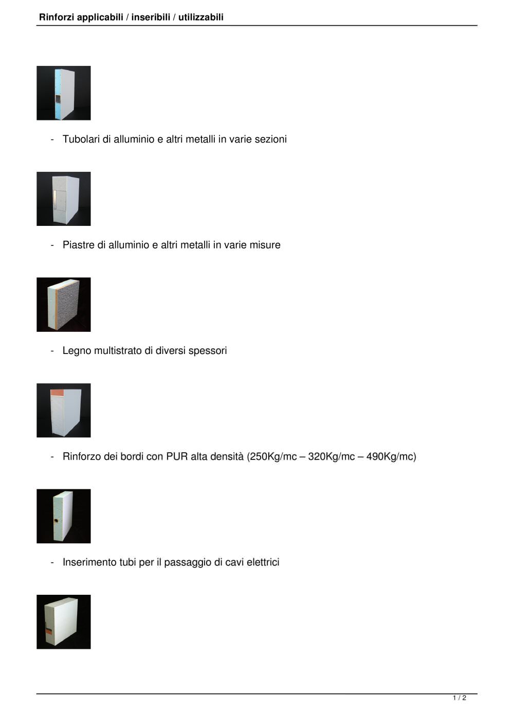 Rinforzi applicabili / inseribili / utilizzabili - T-PAN
