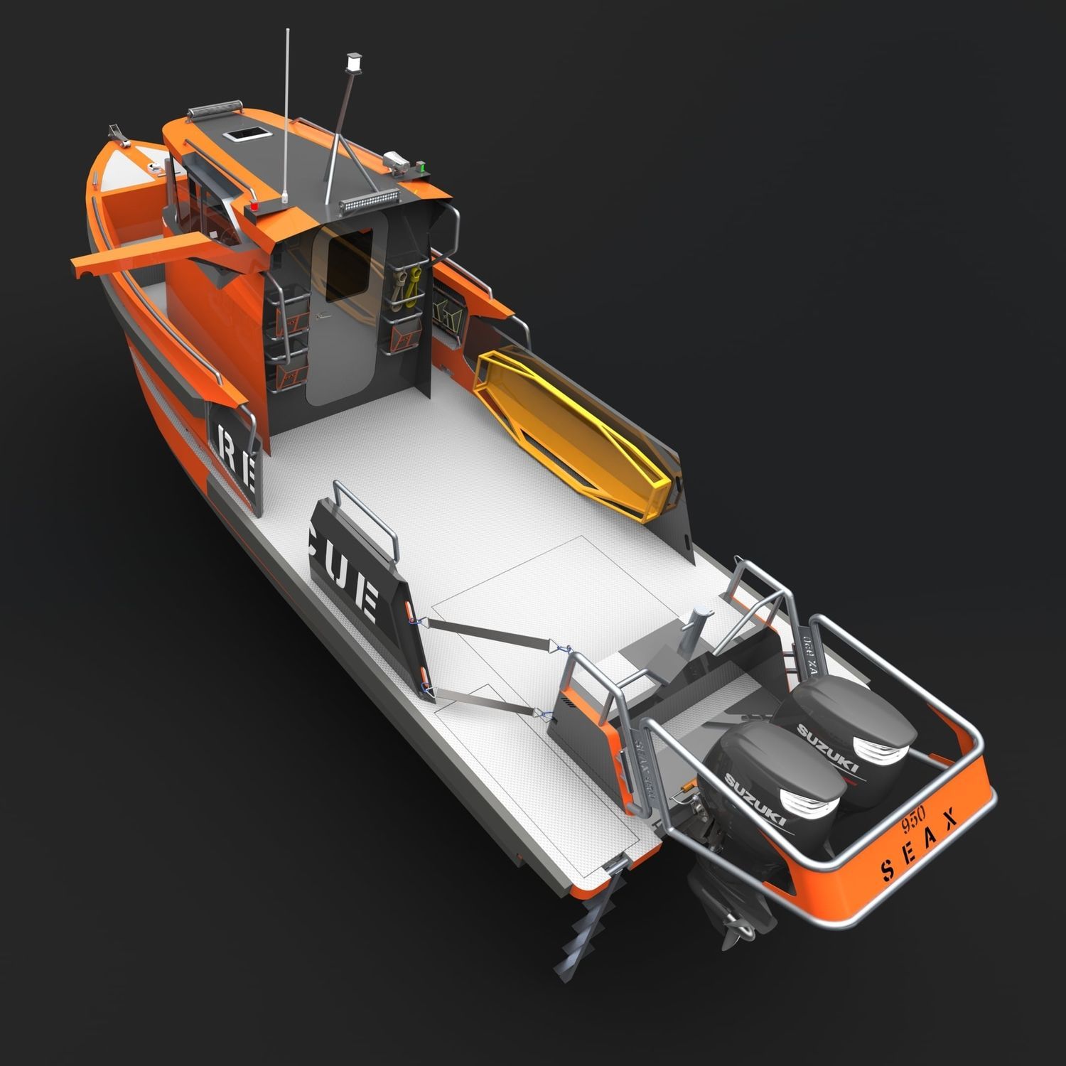 Barca Professionale Barca Di Salvataggio - North Sea Boats - Fuoribordo - Foto 6