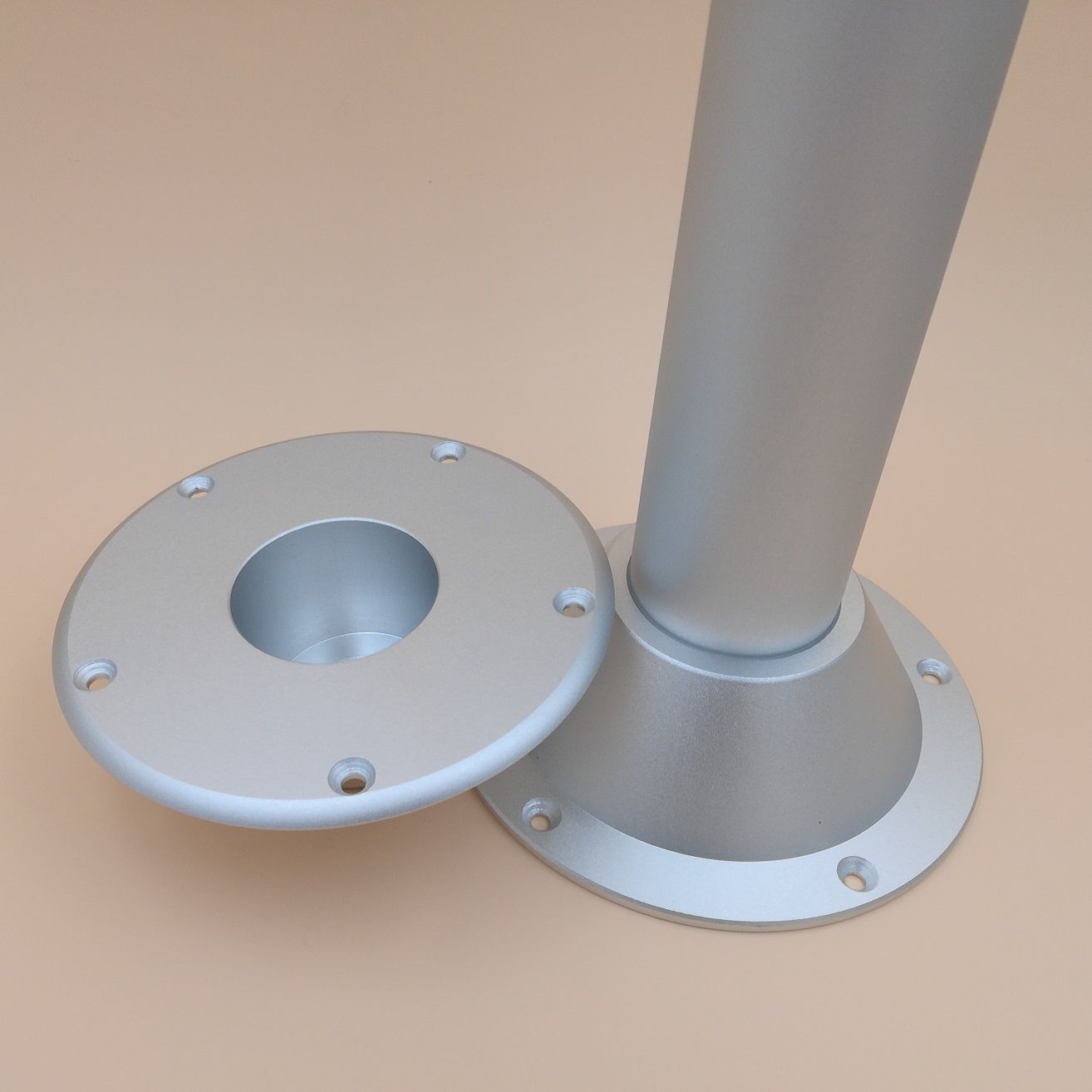 Gamba Supporto Tavolo Removibile Per Camper O Barca - In Alluminio Anodizzato, 60x700 Mm