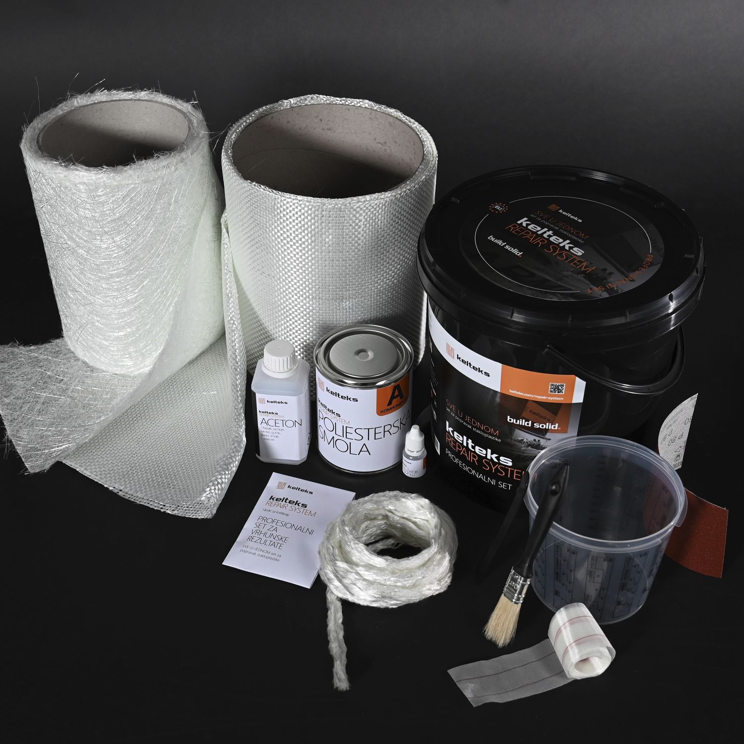 Mallbaola Kit di Riparazione in Vetroresina Marina, Kit di Riparazione Gel per Barche, Kit Riparazione Vetroresina, Vetroresina Kit Riparazione per Riparare Fori Schegge Crepe (Abbinamento Colore
