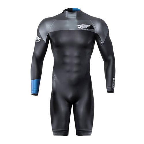 Tuta da nuoto da uomo a maniche lunghe in neoprene, 2 mm, per immersione, surf, nuoto, monopezzo (nero, int'l – S