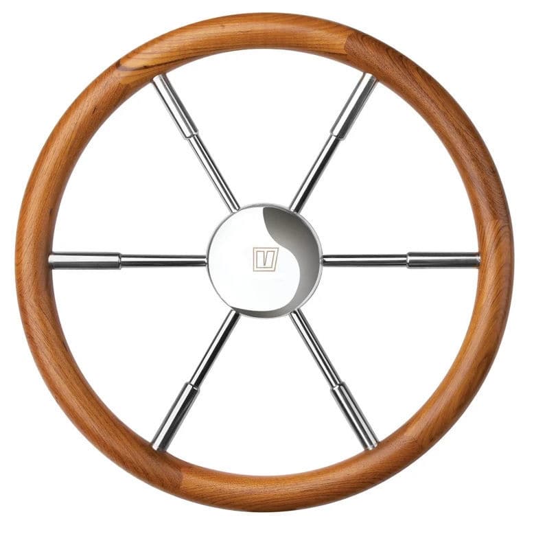 Volante barca in acciaio INOX con pomello girevole