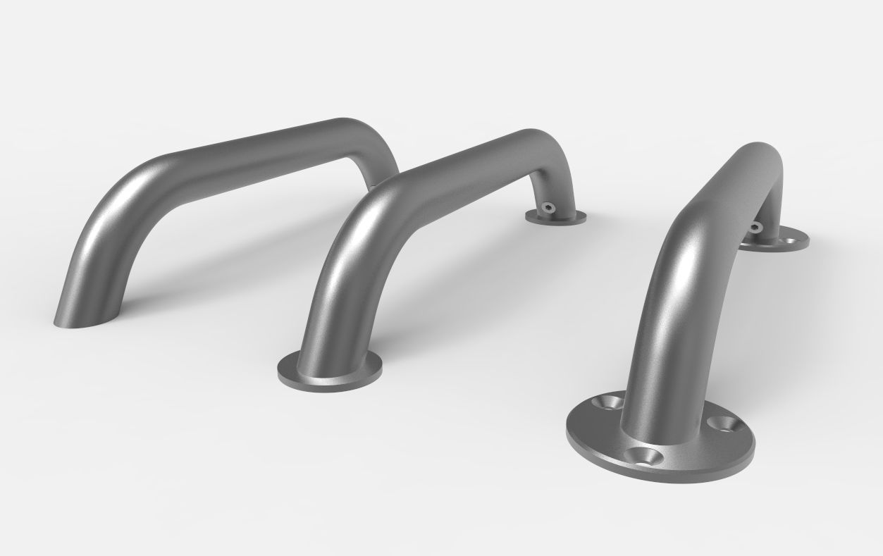 Supporto Per Corrimano Barca In Acciaio Inossidabile 316 Montaggio A Staffa Rettangolare Per Yacht E Gommoni (Diam. 22/25 Mm, Angoli 30°-90°)