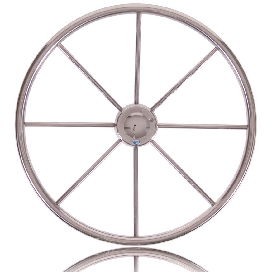 Volante Nautico In Acciaio Inox 13.5 Pollici - 3 Razze Con Pomello Girevole | Per Barche E Yacht - Foto 7