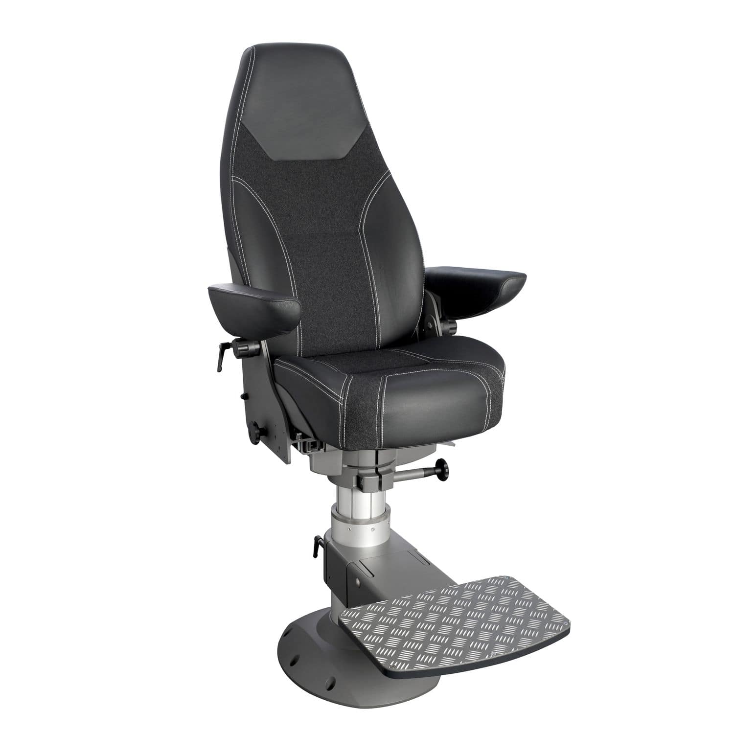 VidaXL Set Di 2 Sedili Pieghevoli Per Barca Con Schienale Alto - Rivestiti In PVC/PU - Base Girevole 360° - Capacità 100 Kg