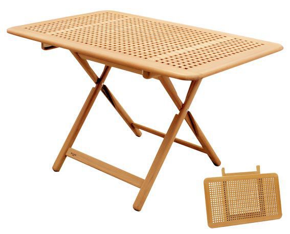 Tavolo Pieghevole In Teak Per Barca O Camper - JW, Misure 680/340x500/750/1000 Mm, Nuovo